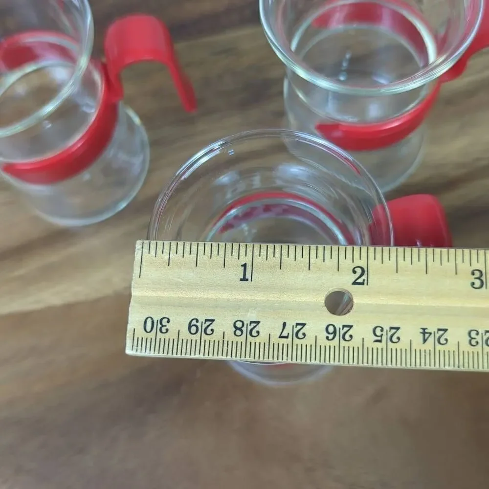 Set of 3 Nilsjohan! Sweden Glass Cups for Hot Drinks Vintage Swedish Mid Century